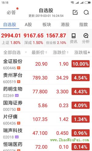 炒股记录