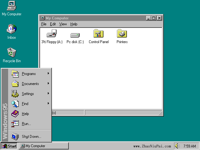 Windows 95的桌面